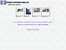 Tablet Screenshot of cavancontractors.com